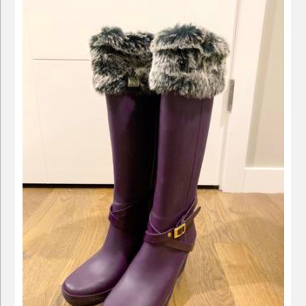 Hunter Interlaken wedge rain boot size 7
